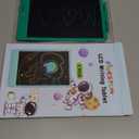 FLUESTON LCD Writing Tablet, Doodle Board Gifts for 3-8 Year Old Girls Boys, 10 Inch Colorful Electronic Board Drawing Pad for Kid, Christmas Gifts for Toddler, Easter Basket Stuffer for Kids (11"W x 7.5"H, Wonderful Green)