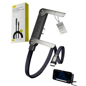 240w Stand Data Cable Invisible Holder Flat Charger 2 in 1 USB-C Charge Case Charging Sideways Standing Mount Side Horizontal Foldable Fast 90 Degree Multiple Braided Cables(240w/C-C)