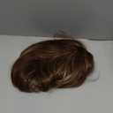 SEVENCOLORS Short Brown Mixed Blonde Bob Wigs for White Women Shoulder Length Synthetic Hair Wigs with Side Bangs Straight Blonde Highlights Womens Bob Wig