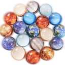 Pllieay 24PCS Space Solar System Eight Planets Themed Bouncy Balls for Kids Party Favors, Gift Bag Filling, 32mm