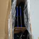 Drive Medical Blue Streak Lightweight Foldable Wheelchair - Enhanced Mobility Support - Durable Construction - Padded Comfort - Swing-Away Leg Rests - Desk Arms - Blue/Black - 18 Inch Seat