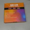 Vivideal 164ft 500 LED Orange Christmas Lights Outdoor Waterproof String Lights Indoor 8 Modes Clear Wire, Plug in Orange Christmas Light for Xmars Tree Bedroom Thanksgiving Decorations