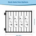 Unique Design Deck Gate Kit, 42" H x 48" W Door with Hinges & Latch
