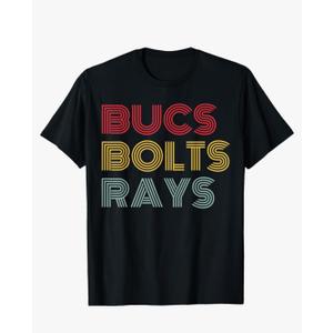 Retro Vintage Bucs Bolts Rays T-Shirt, XL