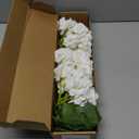 Waipfaru 21" Real Touch White Hydrangea Artificial Flowers with Long Stem & Leaves, Full Latex Faux Hydrangea Flowers for Home Decor Party Floral Arrangements Wedding Bouquets Centerpieces, 3Pcs
