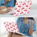 Mektron for 2026 MacBook Air 13-inch M5 Laptop Case A3449 with 13.6-inch Liquid Retina Display Fits 2025 A3240 M4 2024 A3113 M3 2023 A2681 M2 Printed Shell for MacBook Air 13.6", Cherries Bows C353