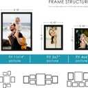 PEALSN 7 Pack Collage Picture Frames, Gallery Wall Frame Set with One 11x14, Two 5x7, and Four 4x6, Multiple Photo Frames for Wall Gallery Decor, Black