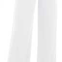 Urban CoCo Womens High Waist Flowy Palazzo Pants Elastic Waist Wide Leg Stretchy Straight Leg Dressy Casual Lounge Trousers (White, L)