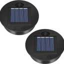 2 Pack Solar Light Replacement Top - 10 Lumens LED Panel Lantern Lid, Outdoor Parts for Garden Patio Decor, Light up Your Space (3.35)