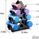 4 Tier Dumbbell Rack, Weight Rack For Home Gym, Dumbbell Stand for Free Weights