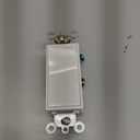 Leviton 20 Amp, 120/277 Volt Decora Plus Rocker Single-Pole AC Quiet Switch, 5621-2W, White