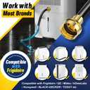 16FT Dehumidifier Drain Hose with 3/4 Inch FHT Connector, featuring Rust-Resistant Brass Fittings for Leak-Proof Connection, Perfectly Compatible with Most Dehumidifier Brands7 Length Options