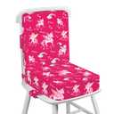 Toddler Booster Seat for Dining Table with Adjustable Straps, Kids Booster Seat for Kitchen Chair with Non-Slip Bottom, Portable Detachable Washable Increasing Cushion (Unicorn)
