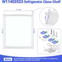 W11402523 Refrigerator Glass Shelf Compatible with whirlpool, kenmore