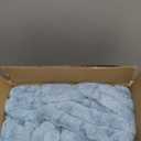 Lotus Karen Faux Fur Twin Blanket for Couch, Cozy Soft Fluffy Fuzzy Blue Blanket, Striped Warm Thick Furry Plush Shaggy Small Blankets for Women, 60x80 Inches