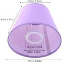 Kichvoe Small Lampshade Replacement Lampshade Cover for Table Chandelier Wall Lamp 3" x 6" x 5" Mini Fabric Lamp Shade for Bedroom and Living Room Decor (Purple)