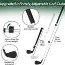 Liberry Golf Chipping Game with Large Chipping Mat, Upgraded Adjustable Golf Club, 25 Sticky Balls, Outdoor Indoor Sports Toy Gifts for Adults Kids, Family Yard Target Game