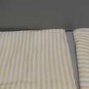 2-Piece Thin Fabric Curtains, Yellow and White Striped Window Panels, 37 x 53 Inch, Lightweight Decorative Curtains for Kitchen, Bedroom and Living Room