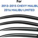 Window Visors Rain Guards for 2013 2014 2015 13 14 15 Chevy Malibu, Out-Channel Window Vent Wind Deflectors Visors Shades for 2016 Malibu Limited