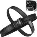 WarBull Tactical Battle Molle Belt, 2'' Quick Release Gun Belt w/Secure Locking, 1.57'' EDC Inner Belt, Duty Combat Belt Black