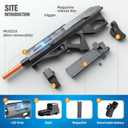Toy Gun Automatic Sniper Rifle with Tactical Vest Kit Futuristic Electric High Speed Toy Foam Blaster Gun with 150 Darts Shooting Games Toys Birthday for Boys Adults Age 8+