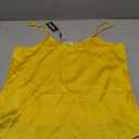 Zeagoo Women's Silk Satin Tank Tops 2026 V Neck Adjustable Spaghetti Strap Sleeveless Camisole Summer Basic Blouse Yellow L 
