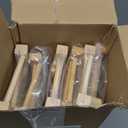 Yinkin 8 Pcs Bamboo Wooden Plate Rack Dish Drying Rack Wood Pot Lid Holder Stand Kitchen Cabinet Organizer for Bowl Cup Cutting Board