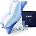 Derila Ergo Pillowcase Cervical Neck Pillow for Sleeping Pillow Case Contour Memory Foam Pillows for Back, Side Sleeper (Pillowcase - 21.25 x 14.17 x 4.72 in) Pillow Case only, Cooling Pillowcase - 21.25 x 14.17 x 4.72 in