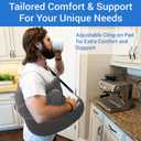 Shoulder Surgery Pillow - Pain Relief for Torn Rotator Cuff, Broken Arm, Dislocated Shoulder & Post-op Care - After Surgery Recovery Healing & Side Sleeping Arm Support Pillow with Strap and Soft Pad