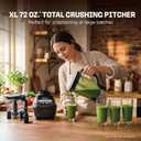 Ninja Kitchen System | All-in-One Food Processor & Blender for Smoothies | Includes Pitcher, (2) 16 oz. To-Go Cups & 8-Cup Bowl | Makes Salsa, Dough, Shakes, & Frozen Drinks | 1500W | Black | BL770