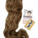Brown Lace Front Wig 26 Inch For Women, With Lashes