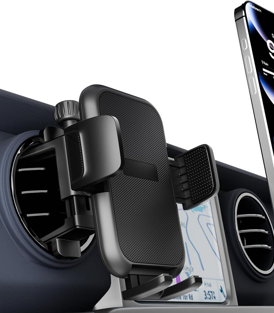 Round Vent Car Phone Holder for Jeep Wrangler JL(2018-2025) Gradiator (2020-2024) Compass (2009-2016) [Thick Case Friendly] Air Vent Car Mount for All Smartphones 4-7.2 inch