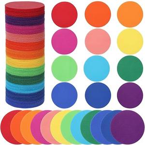 Epakh 180 Pcs Carpet Dots Markers for Classroom 5 Inch Multicolor Circle Floor Spot 6 Color Removable Sit Dots for Classroom Elementary School Preschool Kindergarten Teacher Supplies(Vibrant‌)