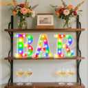 BAR - Illuminated Marquee Bar Sign for home decor - Light up LED Marquee Word Sign - Pre-Lit Pub Light Battery Operated, Valentines Day Gifts for Him (Colorful)