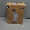 Angel Statue with Solar Lights (Right) 19.7 Inch, Outdoor Solar Angel Garden Statue with Roma Pillar for Garden Lawn Deocr, Christian Religious Gift