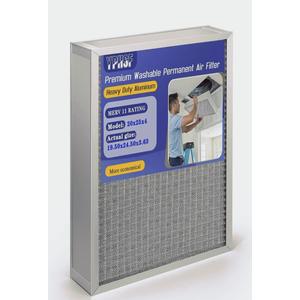 Upgraded 20x25x4 Reusable AC Furnace Filter Washable MERV11, Electrostatic - Permanent,Enjoy Fresher Air in Home and Office HVAC Furnace Systems，Actual Size:19.50x24.50x3.63Inch 1 Pack