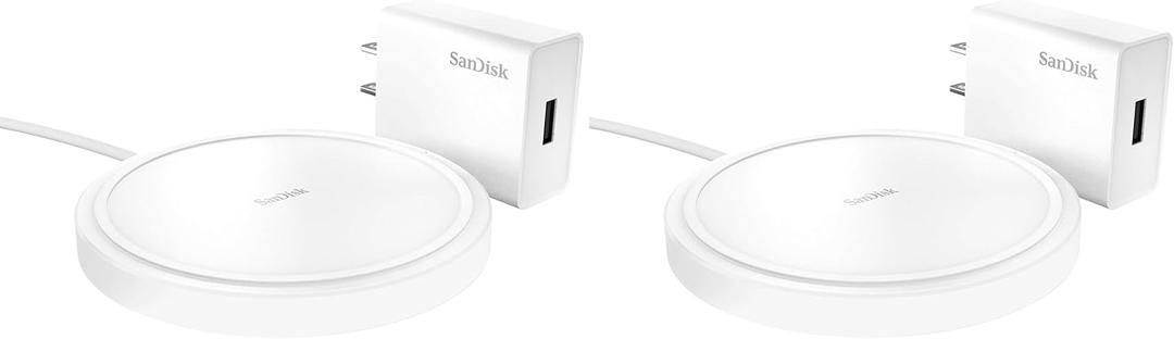 SanDisk Ixpand Wireless Charger 15W (Includes Quick Charge Adapter + USB Type-C Cable) - Wireless Charging pad for Qi-Compatible Smart Phones and Devices - SDIZB0N-000G-ANCLN (Pack of 2)