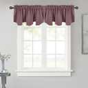 NICETOWN Blackout Valance Curtain for Kitchen, Bathroom, Living Room, Thermal Insulated Room Darkening Rod Pocket Valance Curtain for Office, 1 Panel (52" W x 18" L, Dry Rose)