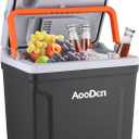 Upgrade 27 Quart (25Liter) Electric Car Cooler and Warmer with New Removable lid Design, Thermoelectric Iceless Cooler for Travel, Camping, Vehicles, Truck, Home - 12V DC and 120V