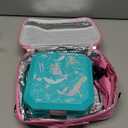 Bento Lunch Box for Kids with 12oz Soup Thermo Leak-Proof Lunch Food Container with 5 Compartment Thermo Hot Food Jar and Insulated Lunch Bag for Kid Toddler Girls Boys to School (Green - Mermaid)