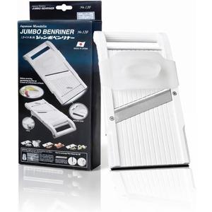 Benriner Mandoline Jumbo Slicer, Japanese Stainless Steel Blade, BPA Free, 13 x 6.5-Inches, Official US Version with Authentic Retail Packaging