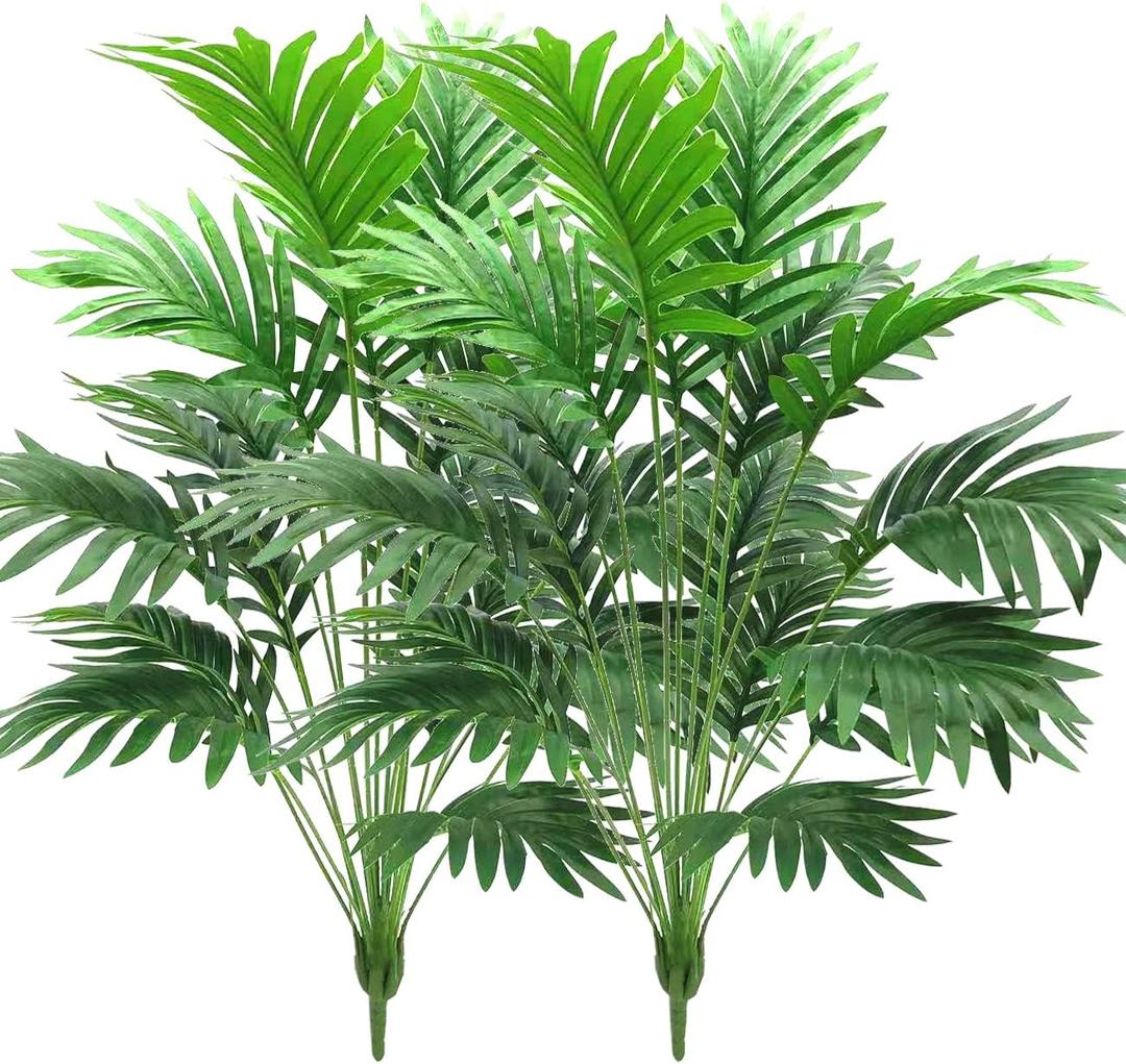 Beebel 30" Artificial Palm Plants Leaves Tropical Greenery Bush Imitation Faux Fake Palm Tree Leaf for Home Kitchen Party Flowers Arrangement Wedding Decorations