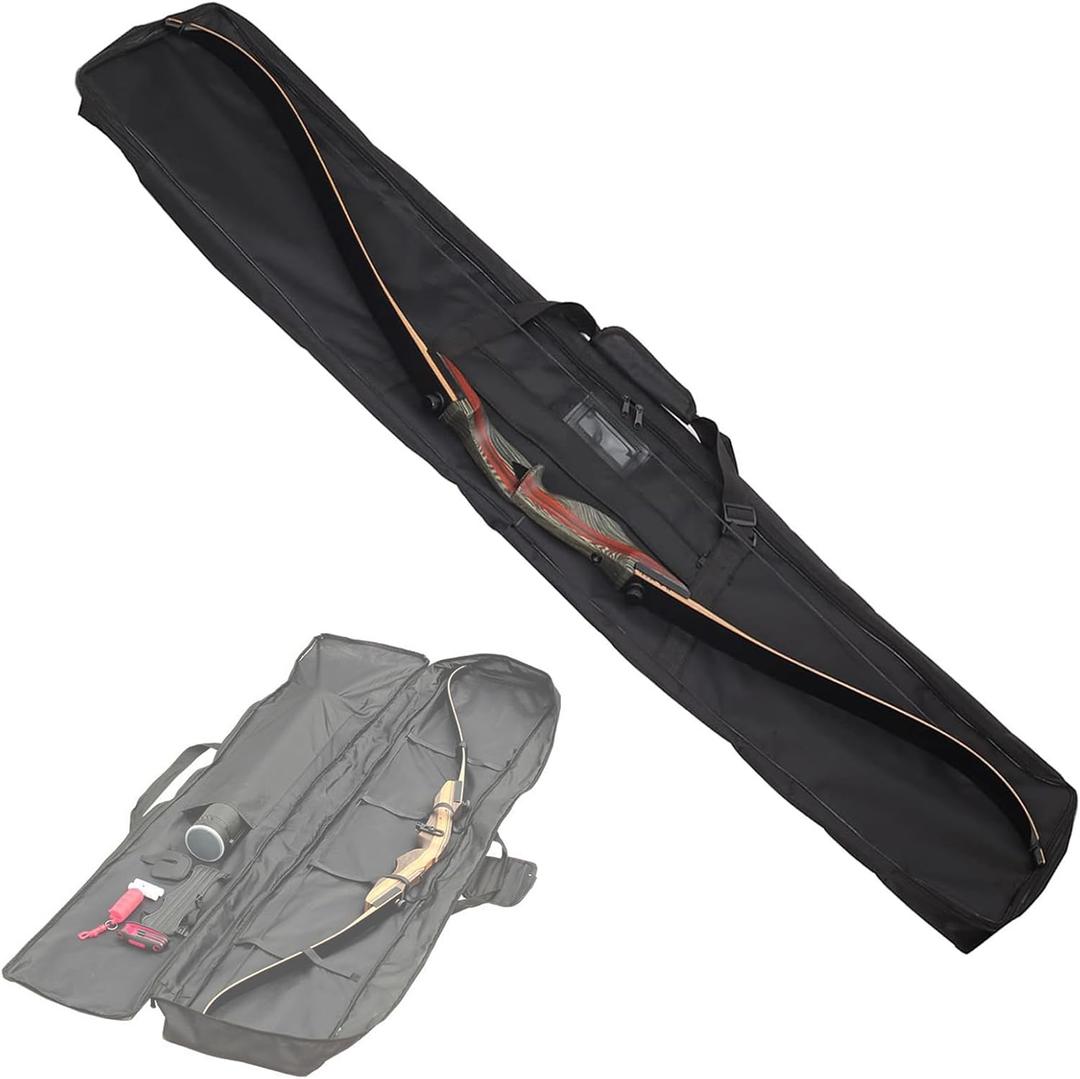 Archery Bow Case Recurve Bow Bag Traditional Longbow Bag Lengthen Backpack for Outdoor Shooting Practice (68 inch)