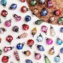 Indianshelf 25 Piece Handcrafted Glass Vintage Ornaments with Gift Box- Vintage Christmas Tree Ornaments Set- Distress Mini Xmas Decor - Unique Retro Christmas Decorations Bulk, Reusable Holiday Decor