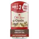Old Spice Dry Feel Antiperspirant Deodorant for Men, 24/7 Freshness, 24/7 Sweat & Odor Protection, Gentle on Skin with Skin Conditioners, Oasis with Vanilla + Argan Oil Scent, 2.6 oz (Pack of 2)