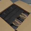 BagDream Gift Bags 100Pcs 5.25x3x8 Small Kraft Paper Gift Bags with Handles Bulk, Black Paper Sacks for Small Business, Retail, Merchandise, Grocery, Wedding Birthday Party favor