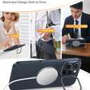 TORRAS Magnetic Slim Fit for iPhone 16 Pro Max Case with Stand, Ultra-Thin 16 Pro Max Phone Case Compatible with MagSafe, Built-in Stash Stand, Light Anti-Scratch Matte Hard PC 6.9 inch, Black