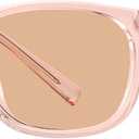 Outdoor FL-Flex Fluorescent-60 Light Brown Tinted Blue Light Blocking Glasses Rectangle Migraine Light Sensitivity Photophobia Fluorescent LED Glare Women AB3310(Pink Frame Cinnamon Lens)