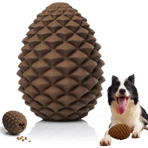 Pine Cone Dog Chew Toys, Dog Puzzle Toys, Interactive Toys to Keep Them Busy, Treat Dispensing Pet Toys for Medium Large Size, Long Lasting Dogs Gifts