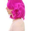 Halloween Party Online 50's Housewife Shorty Curly Side Part Costume Wig, Multiple Color Options